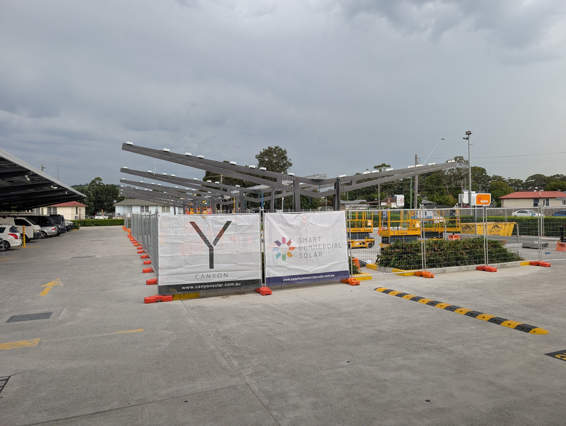 Canyon Solar Canopy in progress